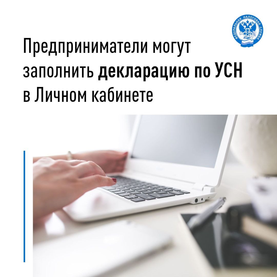 Предприниматели могут заполнить декларацию по УСН в Личном кабинете.